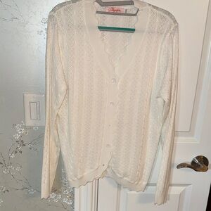 White Button-Up Cardigan